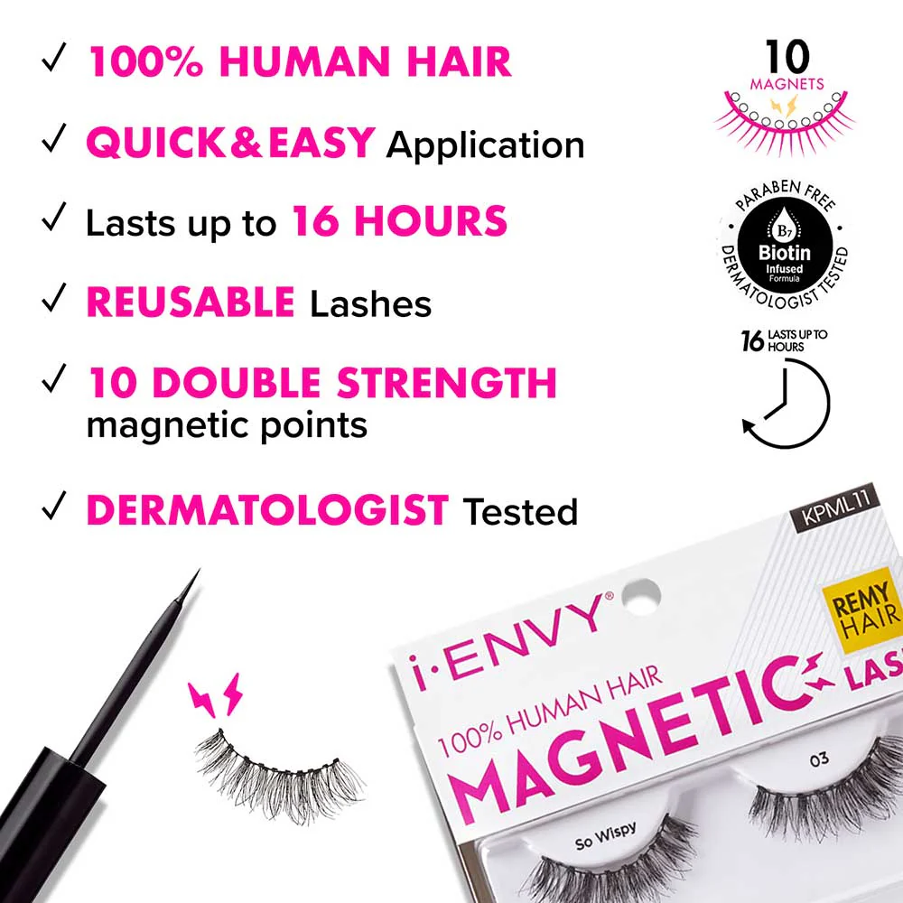 I-ENVY 100% Human Hair Strip Magnetic Lashes - Image 14