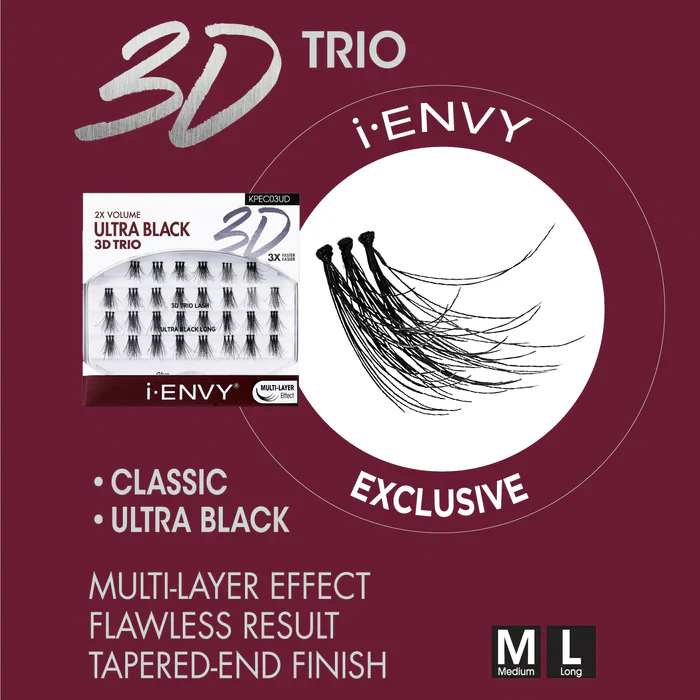 I-ENVY 3D Trio Lash Ultra Black Cluster Lash - Image 13