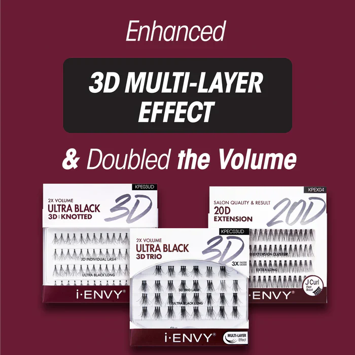 I-ENVY 3D Trio Lash Ultra Black Cluster Lash - Image 14