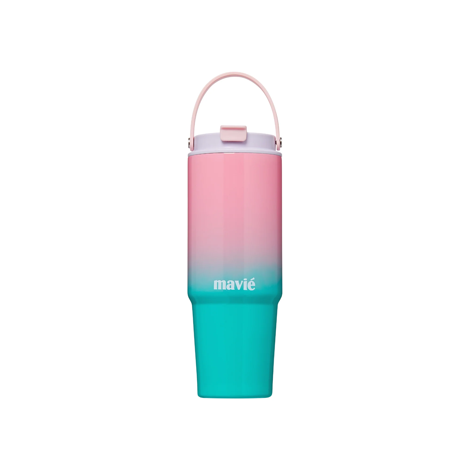 MAVIE 30oz Tumbler With Top Handle & Built-In Flip Straw + Sip Spout