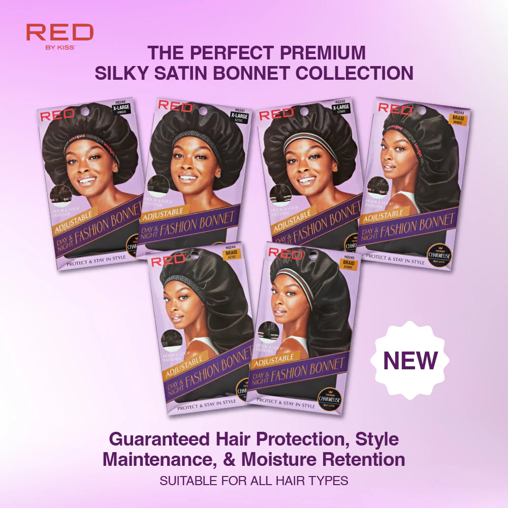 RED by KISS Adjustable Fashion Hair Bonnet for Day & Night Hair Protection - Image 20