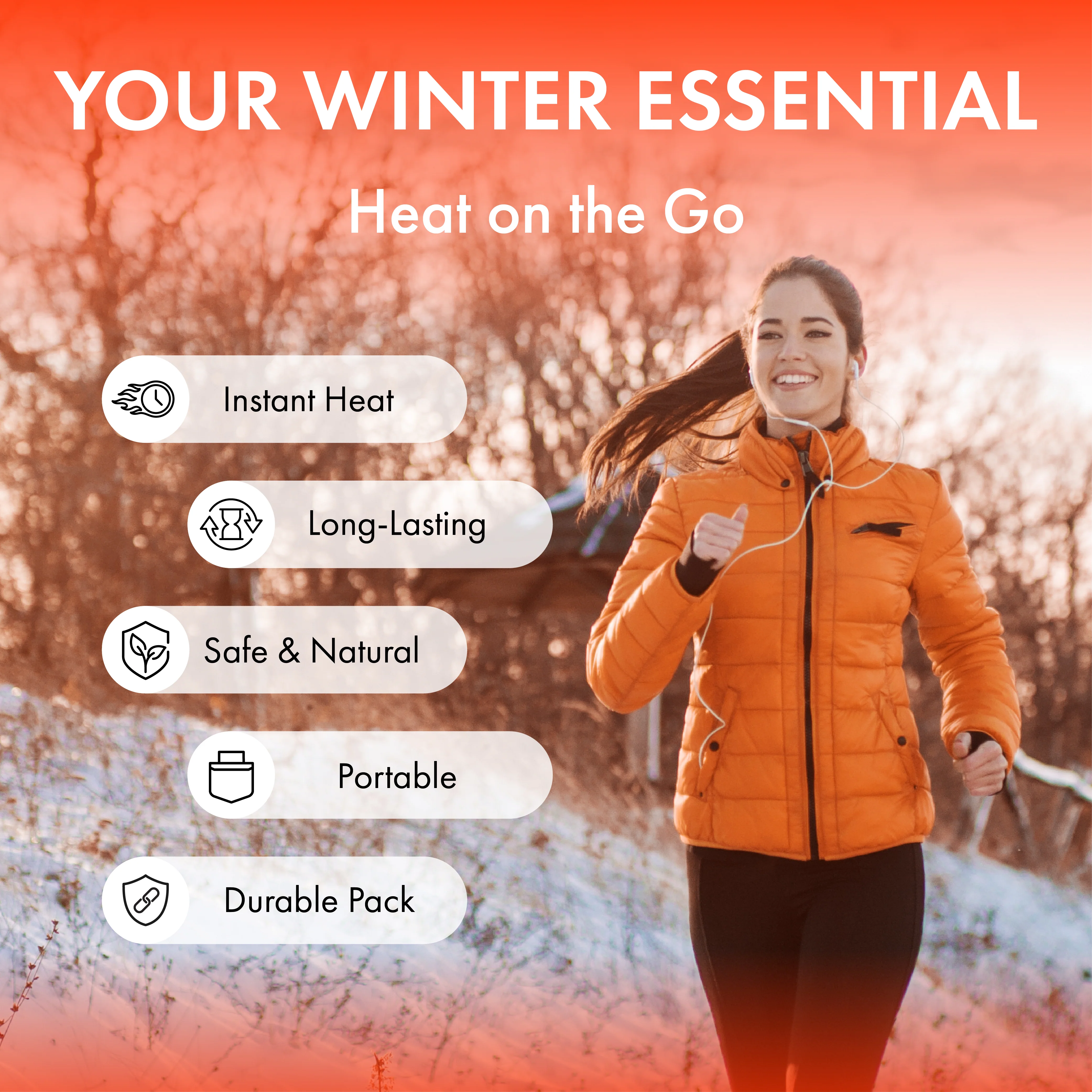 MAVIE Air-Activated Adhesive Body Warmers Instant Heat Packs for Outdoor Activities - Image 5