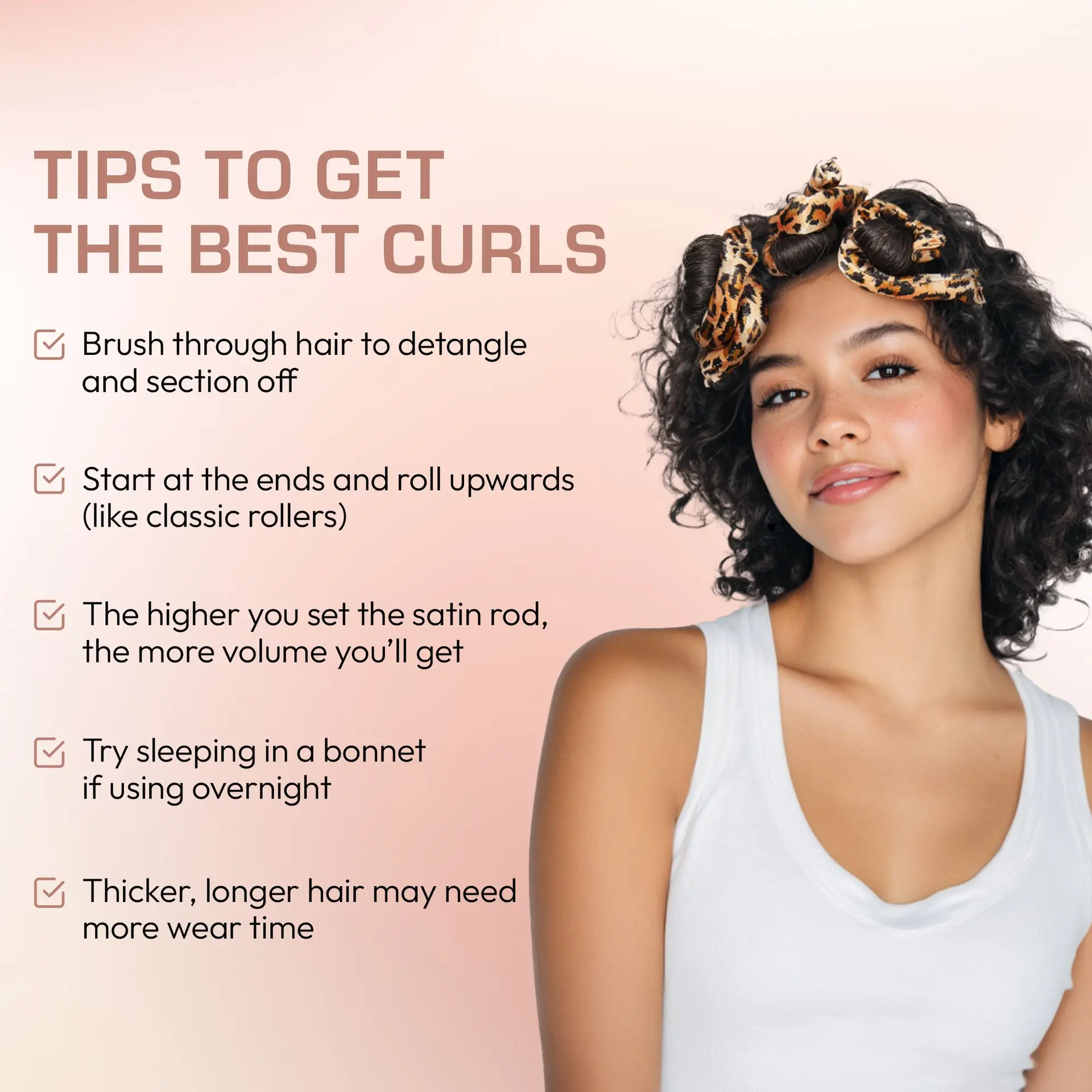 RED by KISS Animal Print Heatless Curling Silky Satin Flexi Rods - Image 5