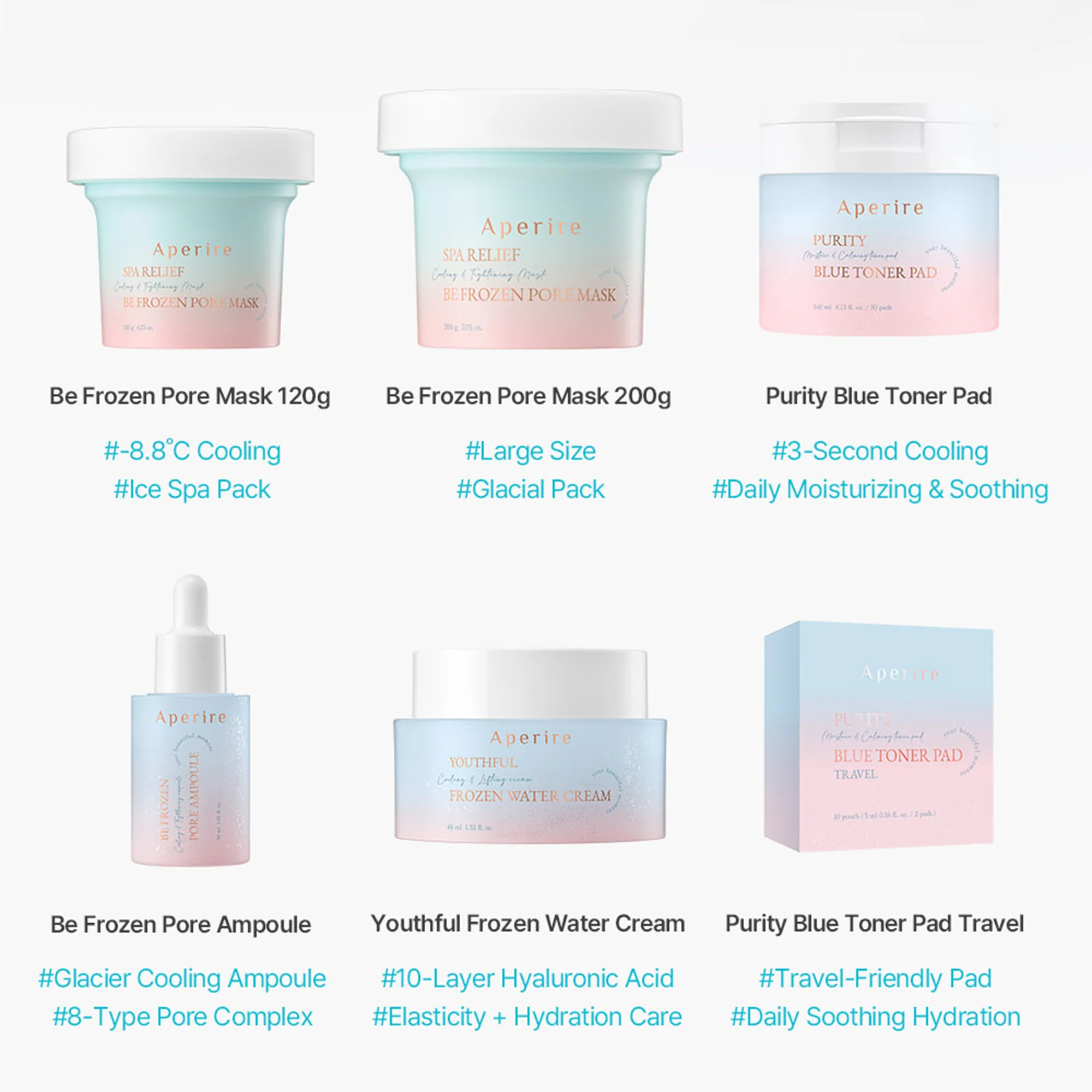 Aperire Be Frozen Pore Mask – Instant Cooling & Pore Tightening Glacial Clay Pack - Image 33