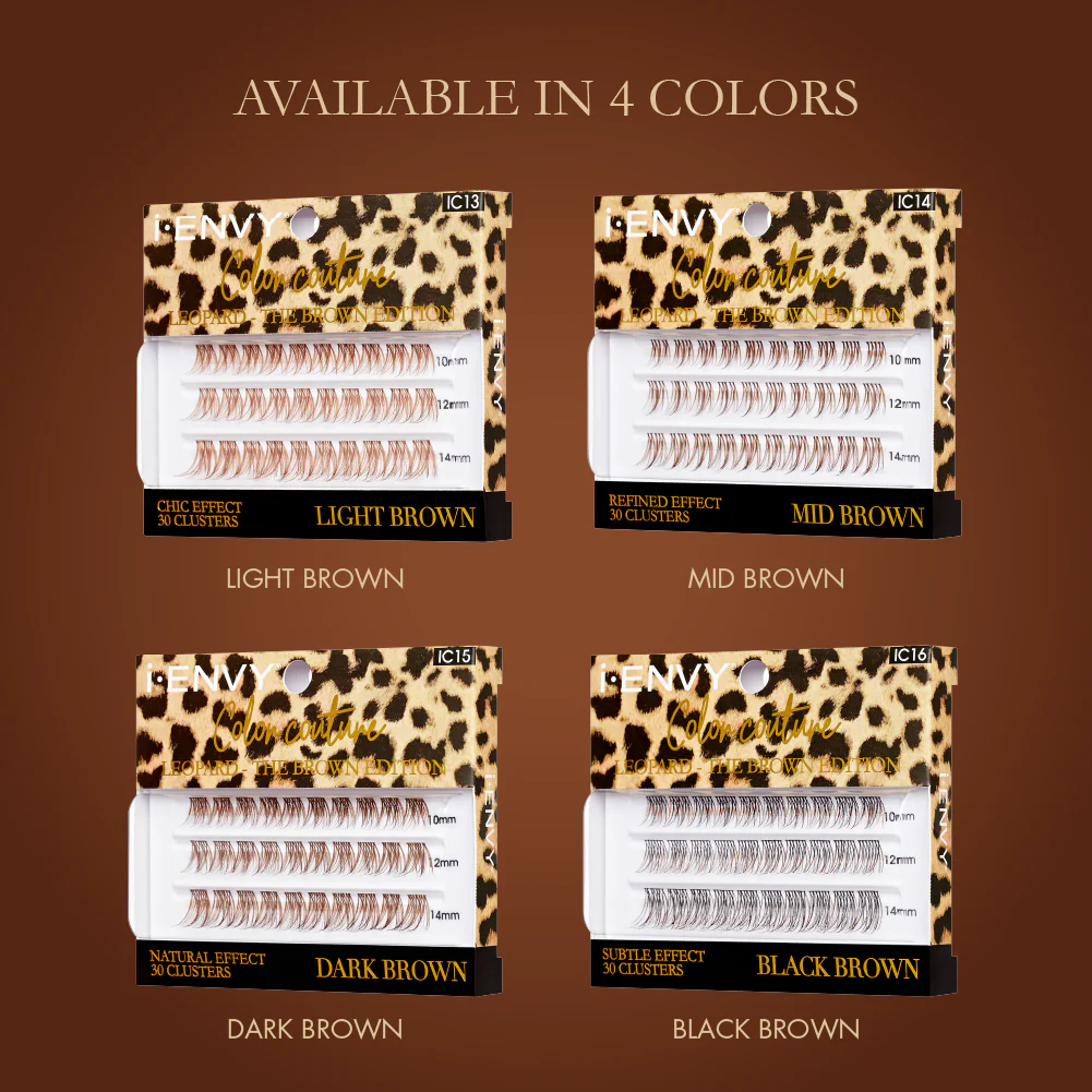 I-ENVY Color Couture Faux Mink Lash Clusters - Leopard - Image 22