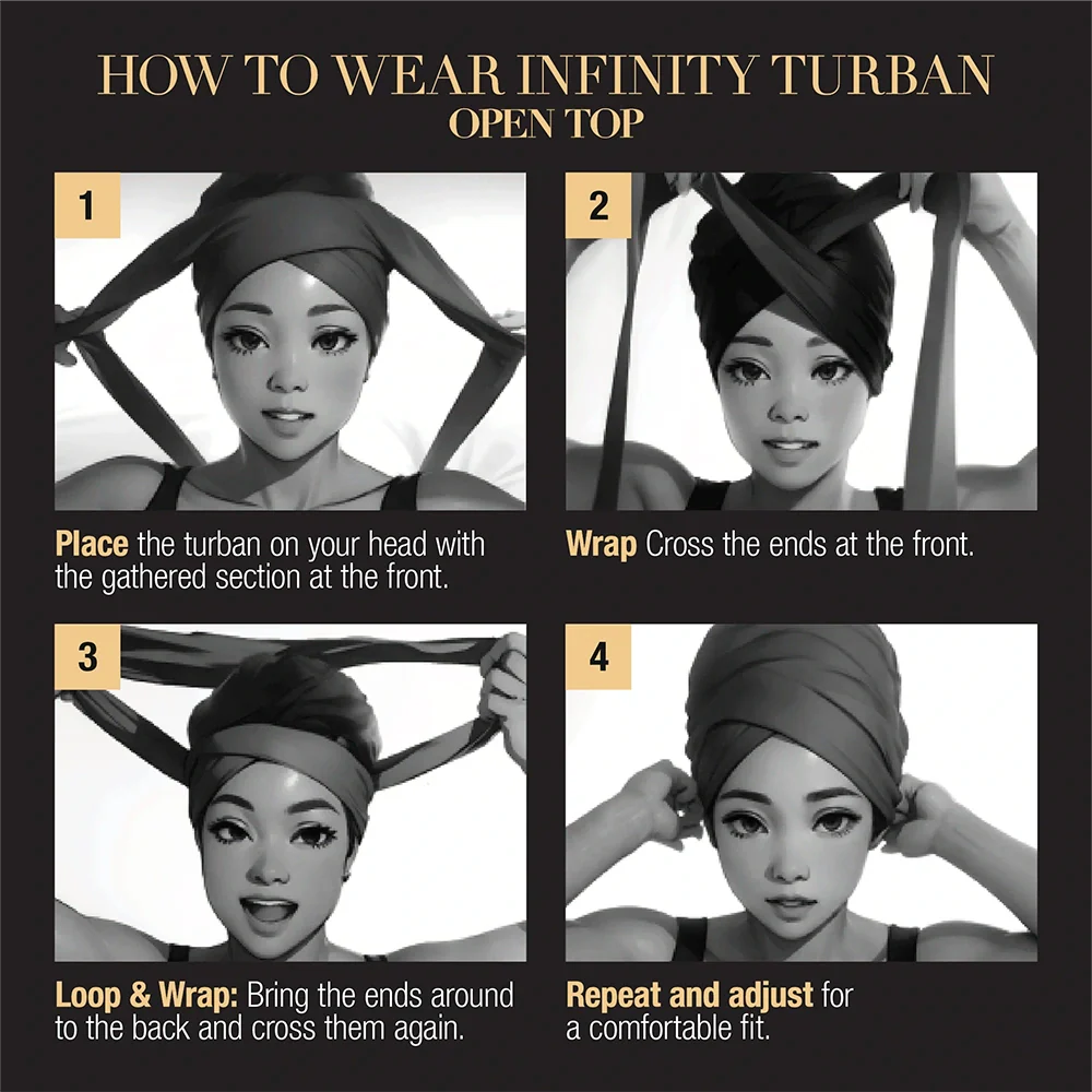 RED by KISS Comfortable & Breathable Satin-Lined Infinity Turban - Image 34