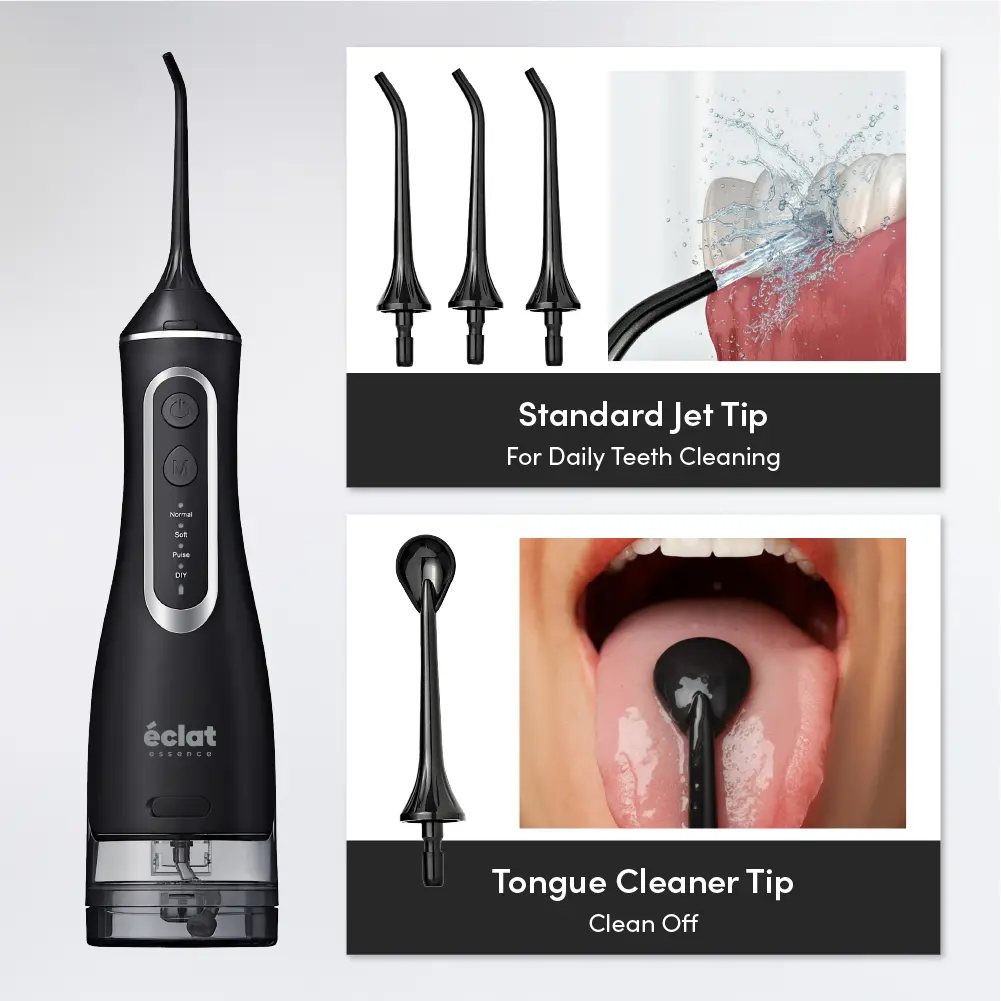 éclat Cordless Water Dental Flosser Teeth Pick – Portable Oral Irrigator for Teeth, Gums & Braces - Image 37