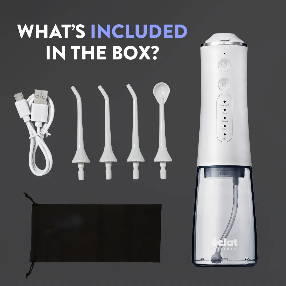 éclat Cordless Water Dental Flosser Teeth Pick – Portable Oral Irrigator for Teeth, Gums & Braces - Image 8