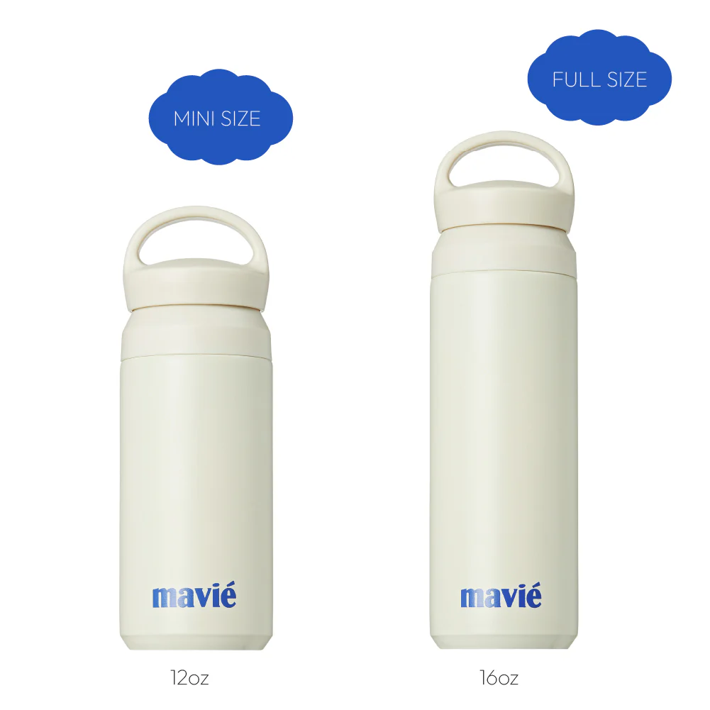 MAVIE Cream Stainless Steel Travel Coffee Mug - Double Wall Insulated Tumbler with Ice Strainer - Image 8