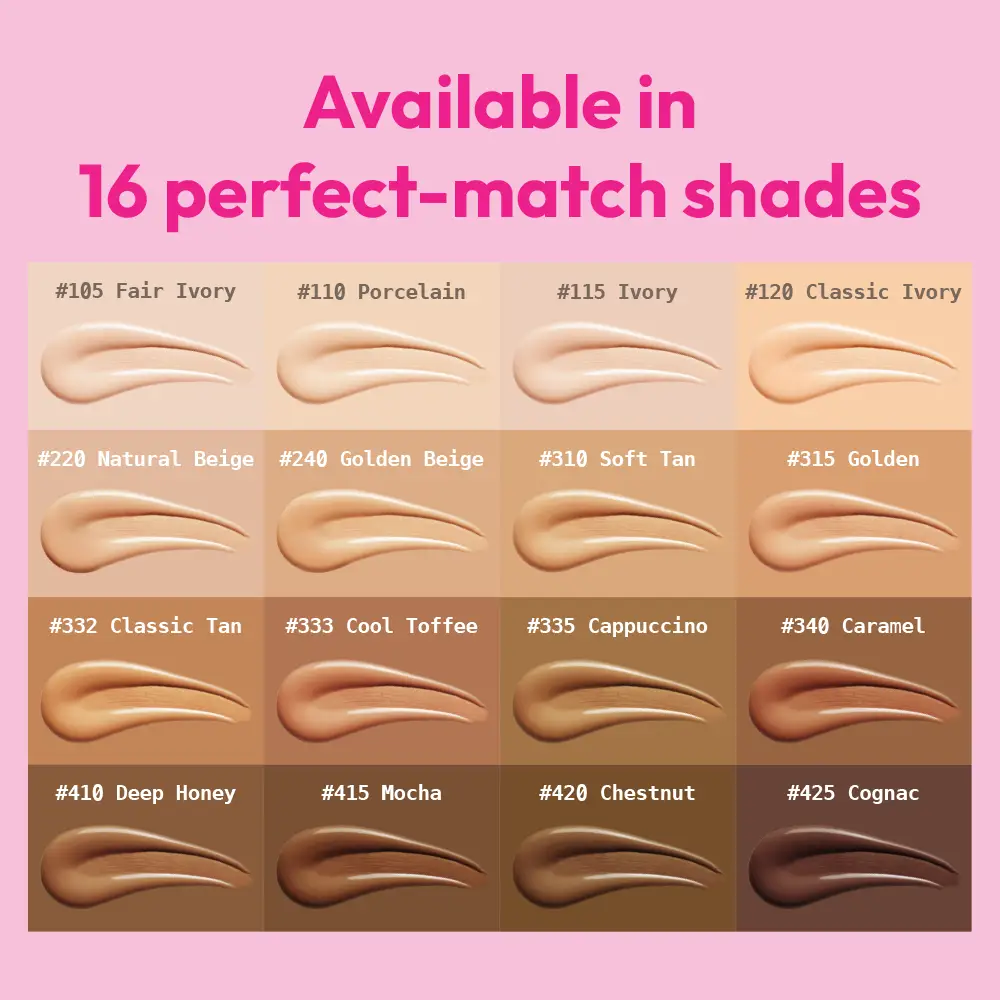 Ruby Kisses Cushion Foundation Compact - Full Coverage with Skincare Benefits, Suitable for Light to Dark Shades - Image 20