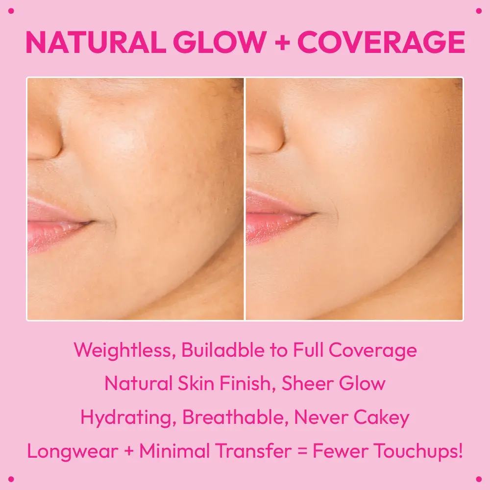 Ruby Kisses Cushion Foundation Compact - Full Coverage with Skincare Benefits, Suitable for Light to Dark Shades - Image 61
