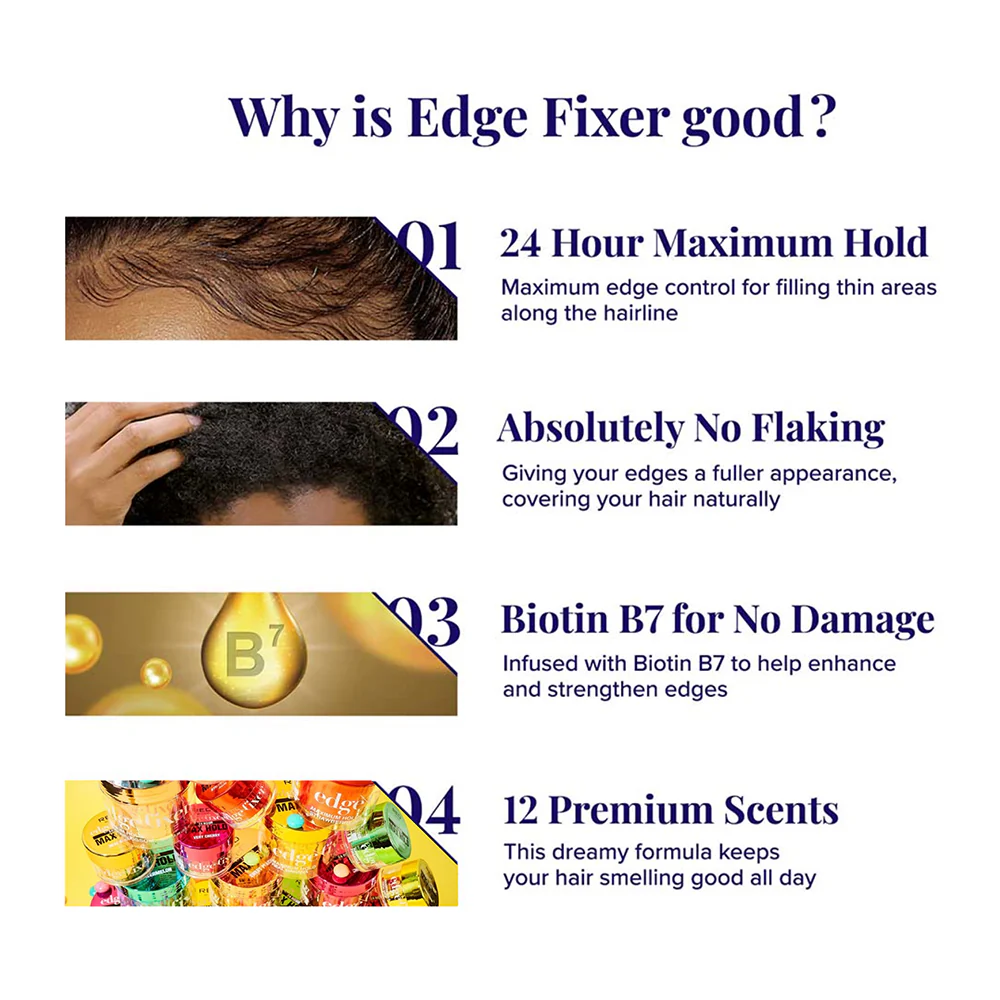RED by KISS Edge Fixer 24 Hour Edge Control Max Hold Non-Flaxing Wax - Image 44