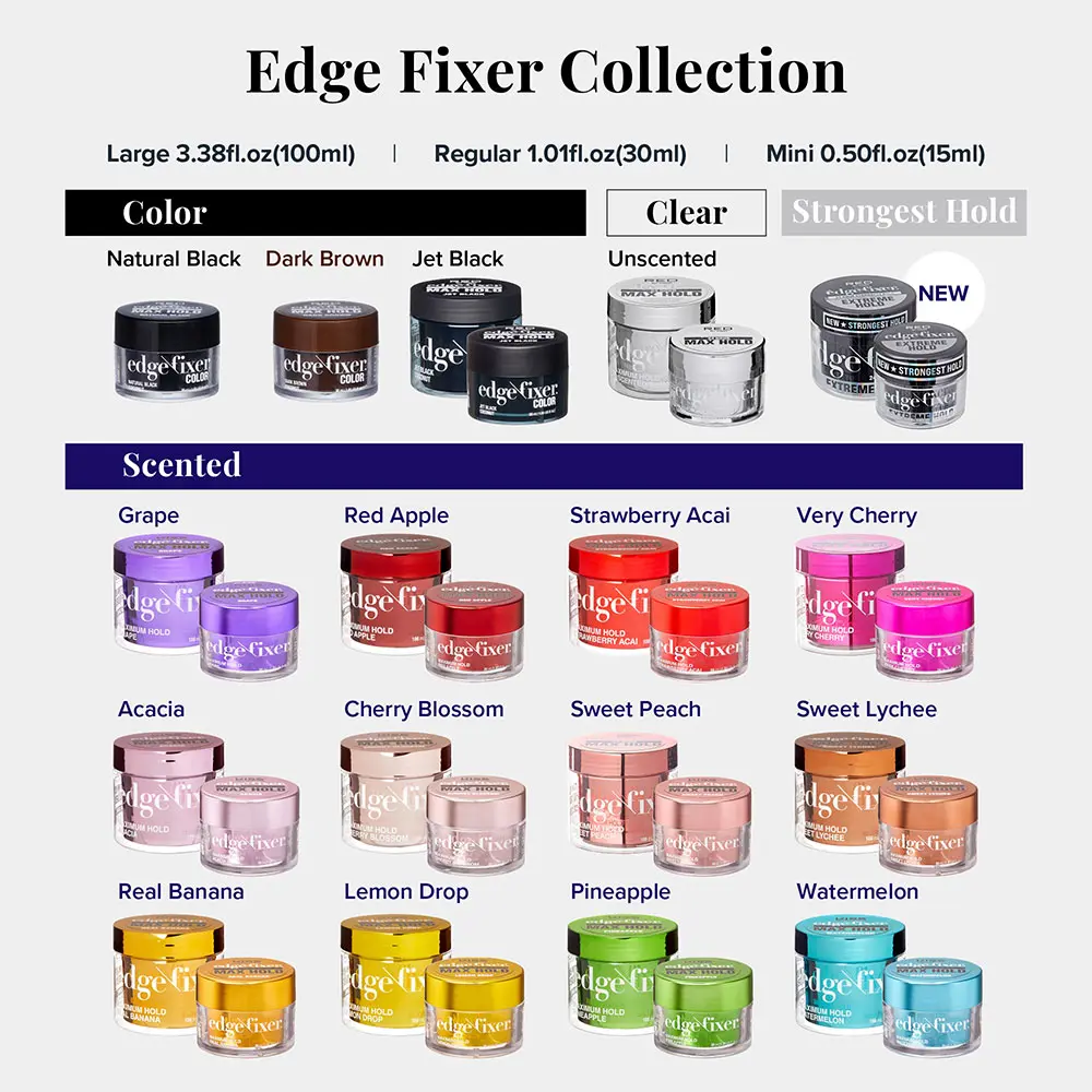 RED by KISS Edge Fixer Extreme Hold Hair Gel with Biotin B7, No Flaking or Residue - Image 71