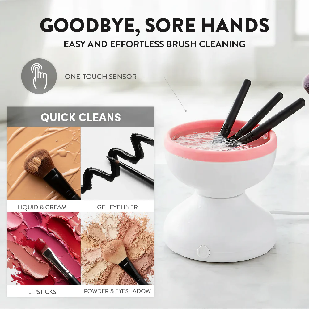 éclat Electric Makeup Brush Cleaner – Portable USB Deep Cleaning Machine for Brushes - Image 2