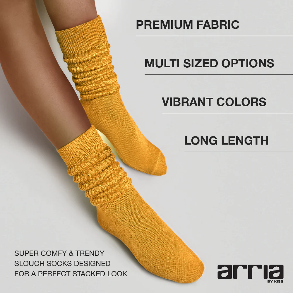 Arria Extra Long Soft Cotton Trendy Slouch Socks - Image 108