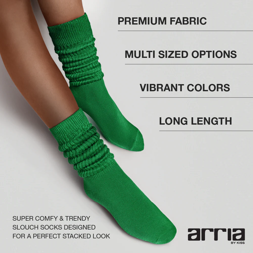 Arria Extra Long Soft Cotton Trendy Slouch Socks - Image 117