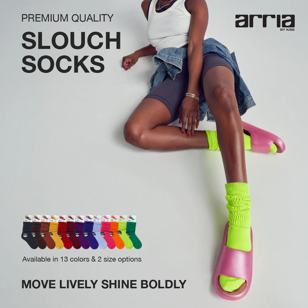 Arria Extra Long Soft Cotton Trendy Slouch Socks - Image 121