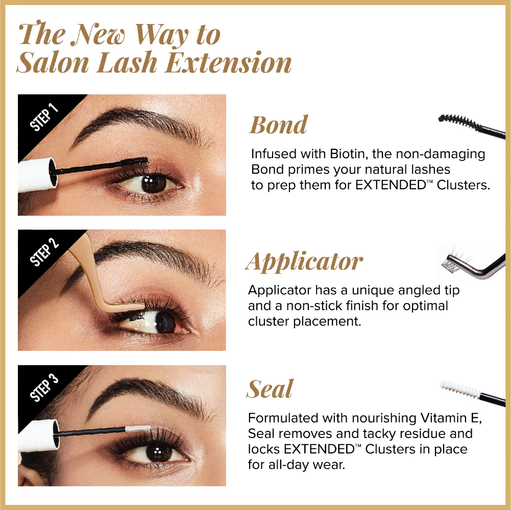 VLuxe By i•ENVY Faux Mink Lash Cluster Mini Extended - Refill for Mini Lash Palette - Image 22