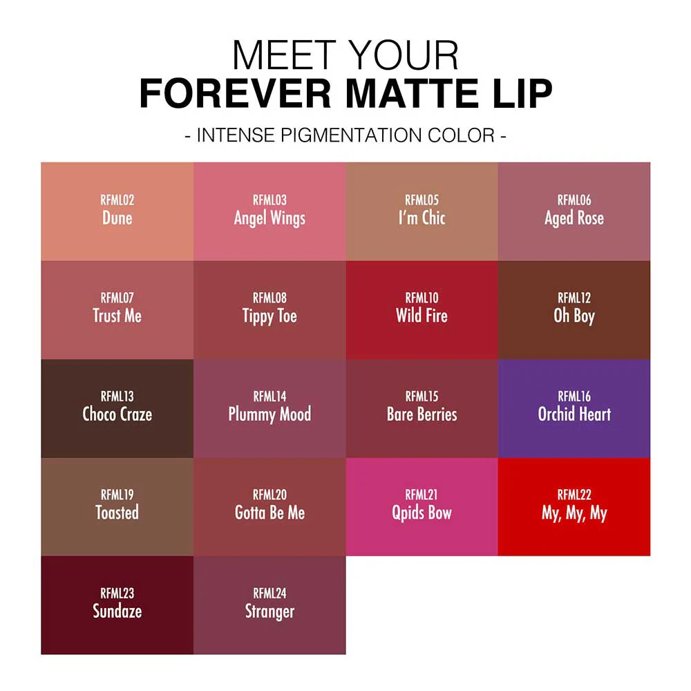 Ruby Kisses Forever Matte Liquid Lipstick - Image 107