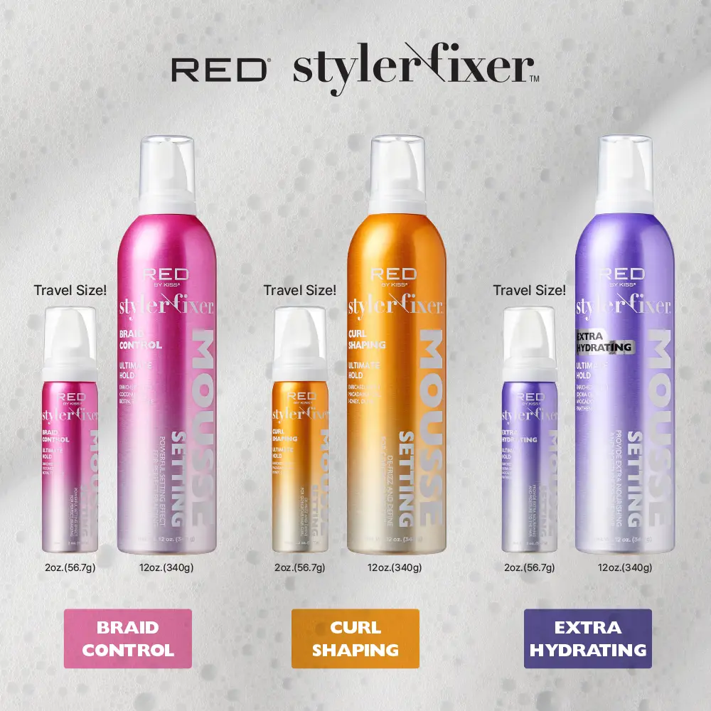 RED by KISS Frizz Control Setting Mousse For Braid And Curls - Image 34