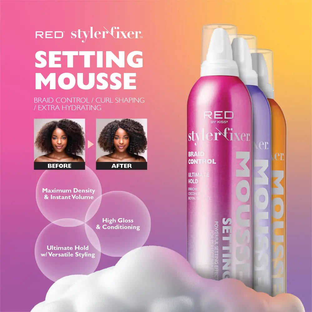 RED by KISS Frizz Control Setting Mousse For Braid And Curls - Image 40