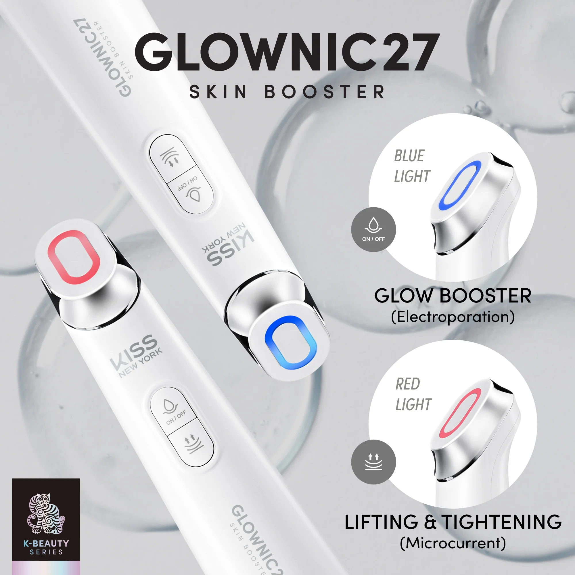 Kiss New York Glownic27 Microcurrent Facial Device – Electroporation Facial Skin Booster for Absorption & Firming - Image 18