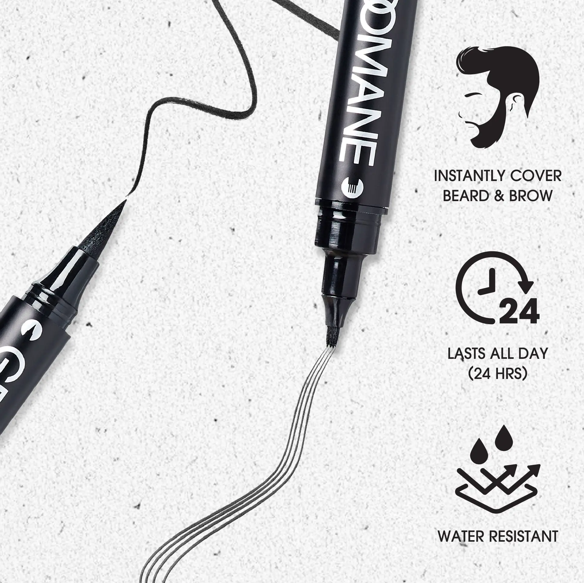 RED by KISS Groomane Beard Filler Pen for Men -  Dual Tip with Blending Brush - Image 13