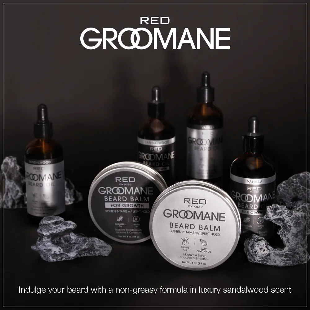 RED by KISS Groomane Beard Growth Balm Sandalwood - Image 5