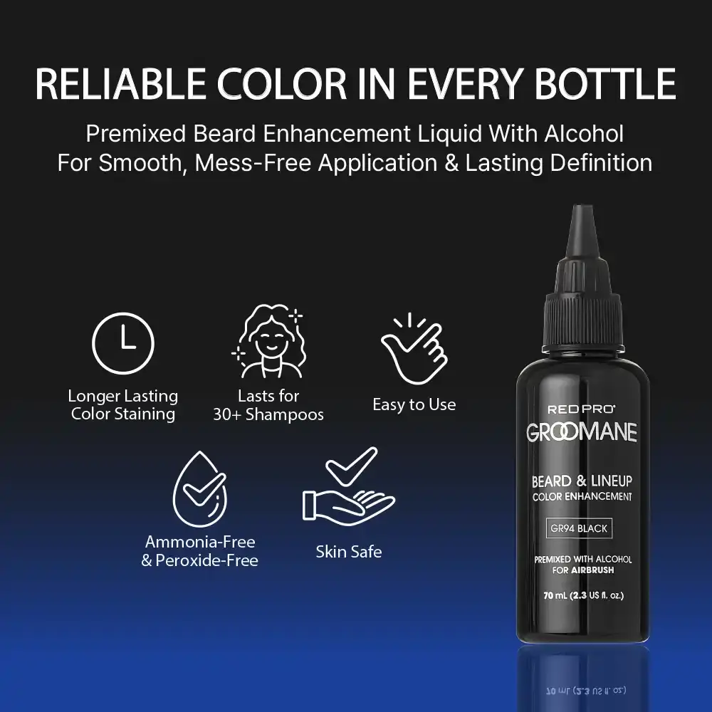 Red PRO Groomane Beard Lineup Color Enhancement – Premixed for Airbrush Use - Image 8