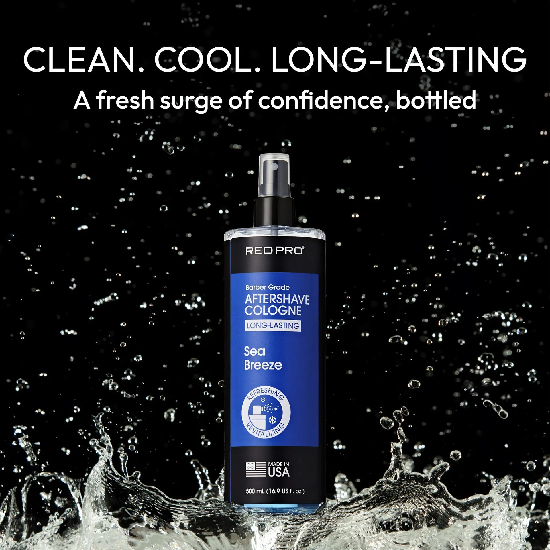 Red PRO Groomane Cooling Aftershave Cologne for Men - Image 33