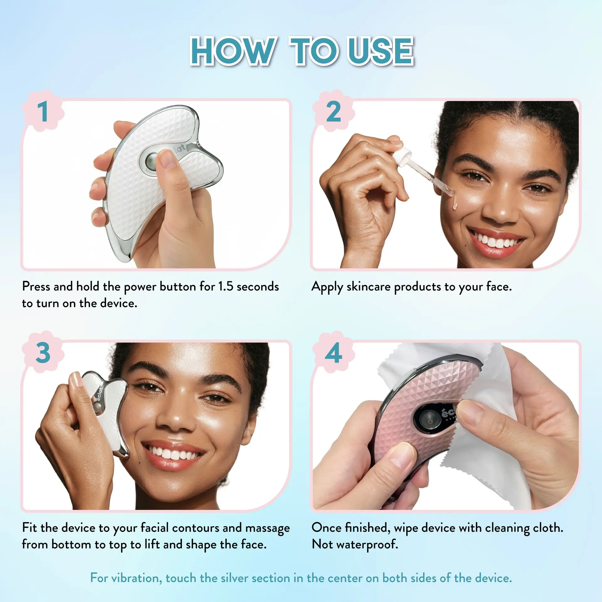 éclat Heated Gua Sha Facial Massager for Face & Neck – Depuff, Lift & Glow - Image 15