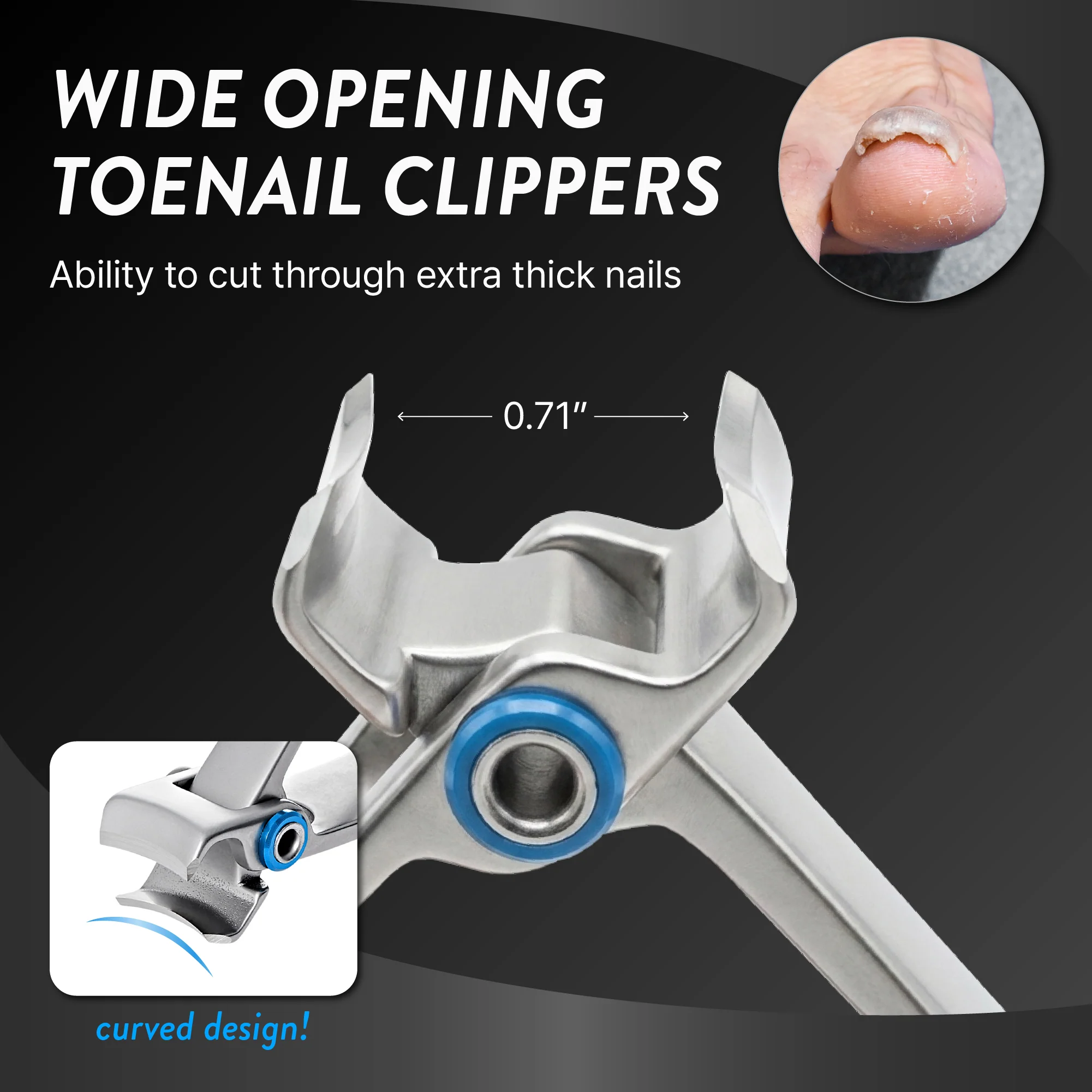 MAVIE Heavy Duty Ingrown Toenail Clippers for Seniors & Thick Nails - Image 3