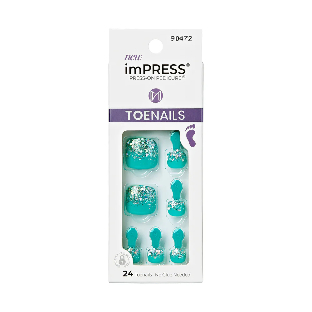 KISS imPRESS Toe Nails - Sparkling Mint