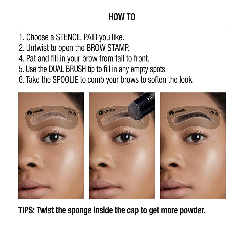 Kiss New York Instant Brow Stamp & Stencil Kit - Image 12