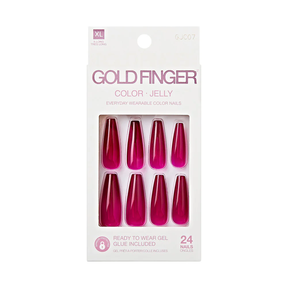 Gold Finger Jelly Color Nails - Grape Juice
