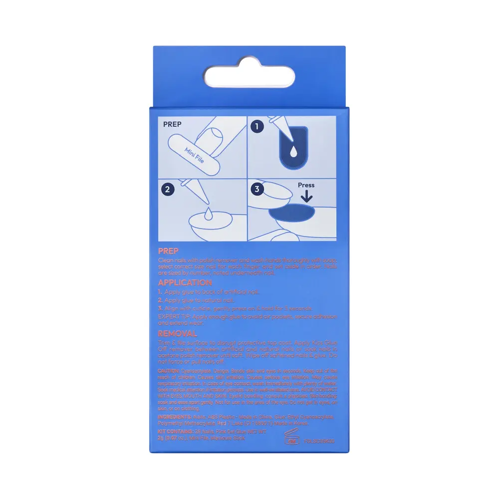 Kiss Gel Fantasy Glue On Nails - Long Lasting False Nails - Image 50