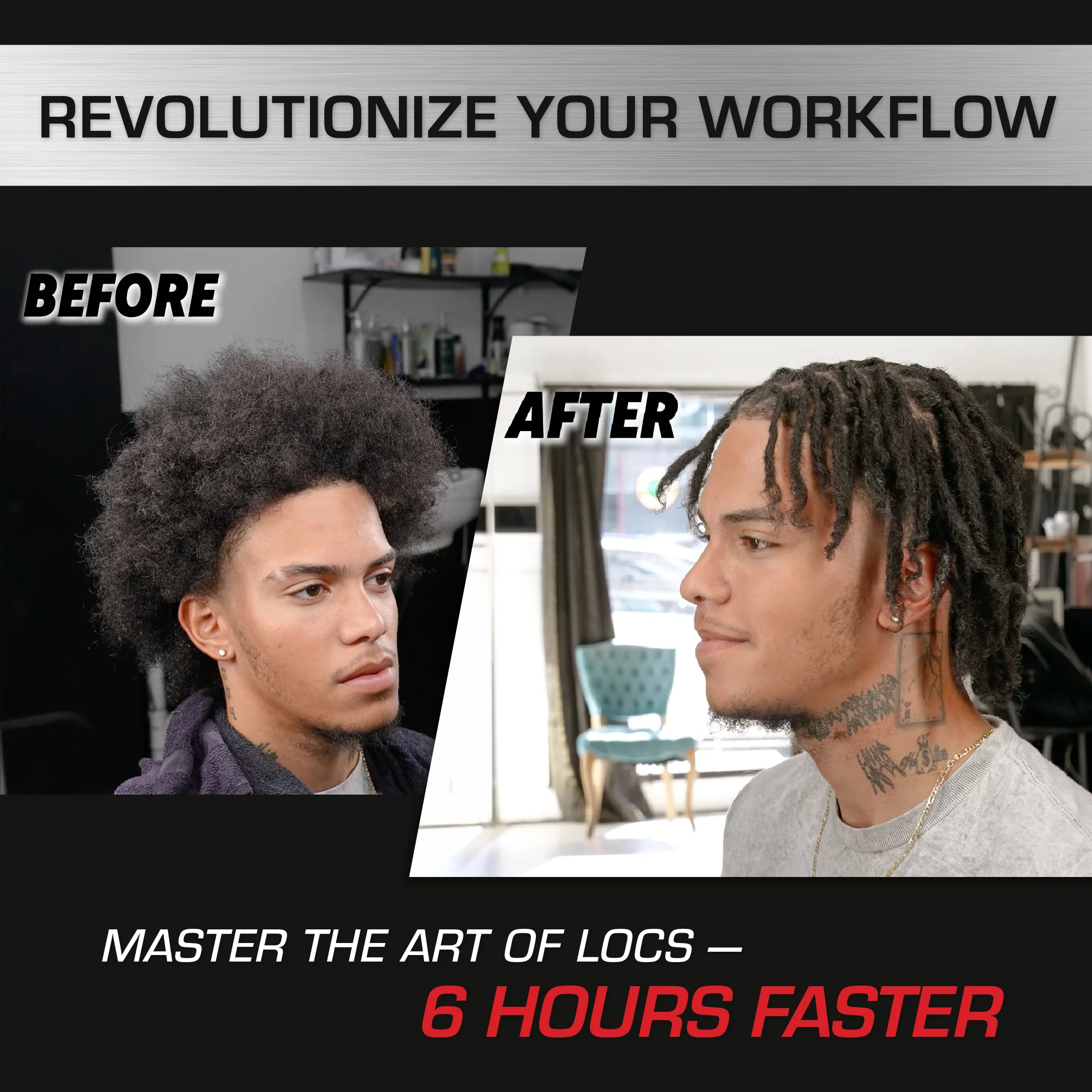 Red PRO LOC-KING Cordless Auto Loc Styler - Internationally PATENTED, World’s First & Fastest - Image 4