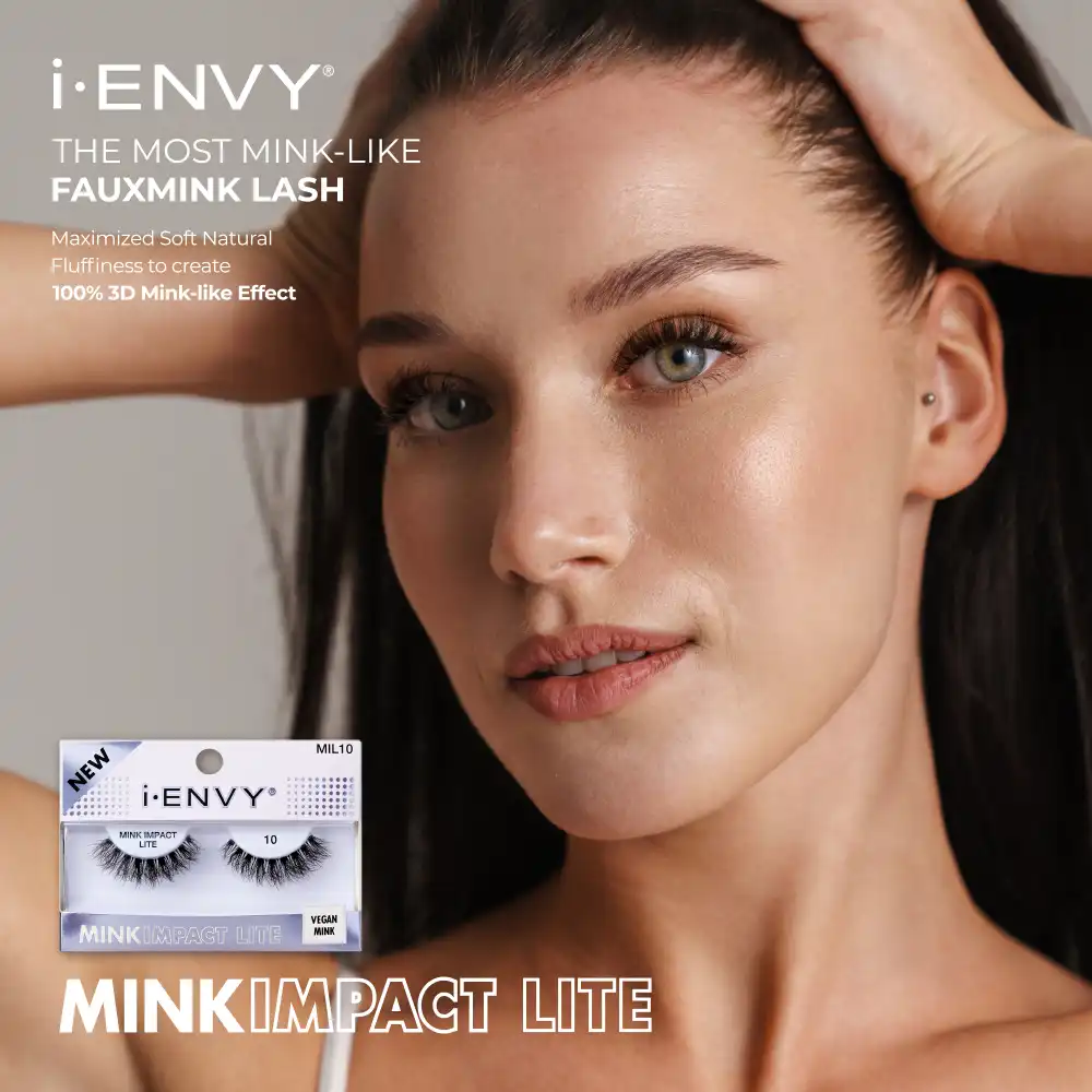 I-ENVY Mink Impact Lite Clear Band Vegan Faux Mink Strip Lash - Image 102