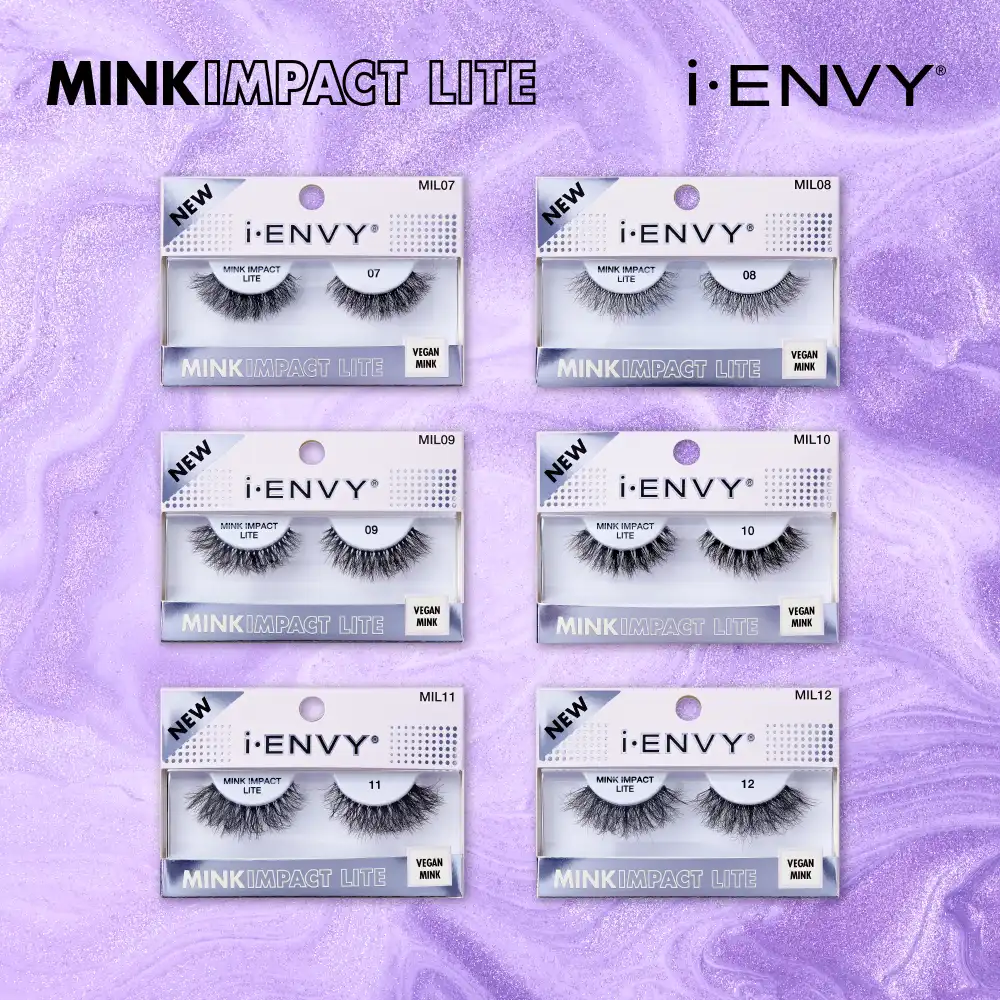 I-ENVY Mink Impact Lite Clear Band Vegan Faux Mink Strip Lash - Image 105
