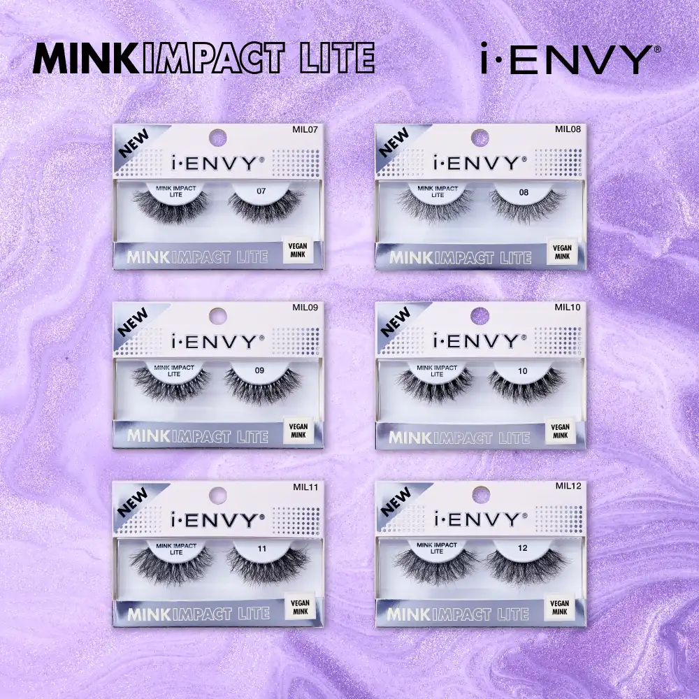 I-ENVY Mink Impact Lite Clear Band Vegan Faux Mink Strip Lash - Image 61