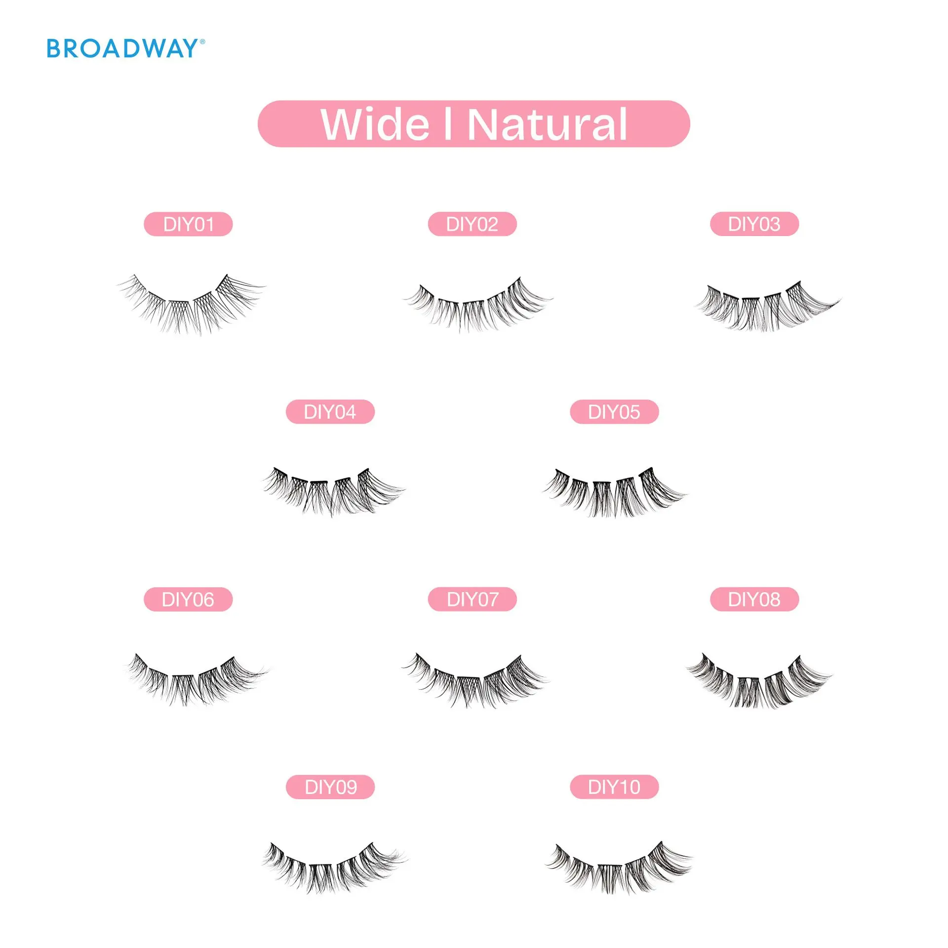 Broadway Natural DIY Cluster Lashes - Customizable Lash Extensions (70-140pcs) - Image 61