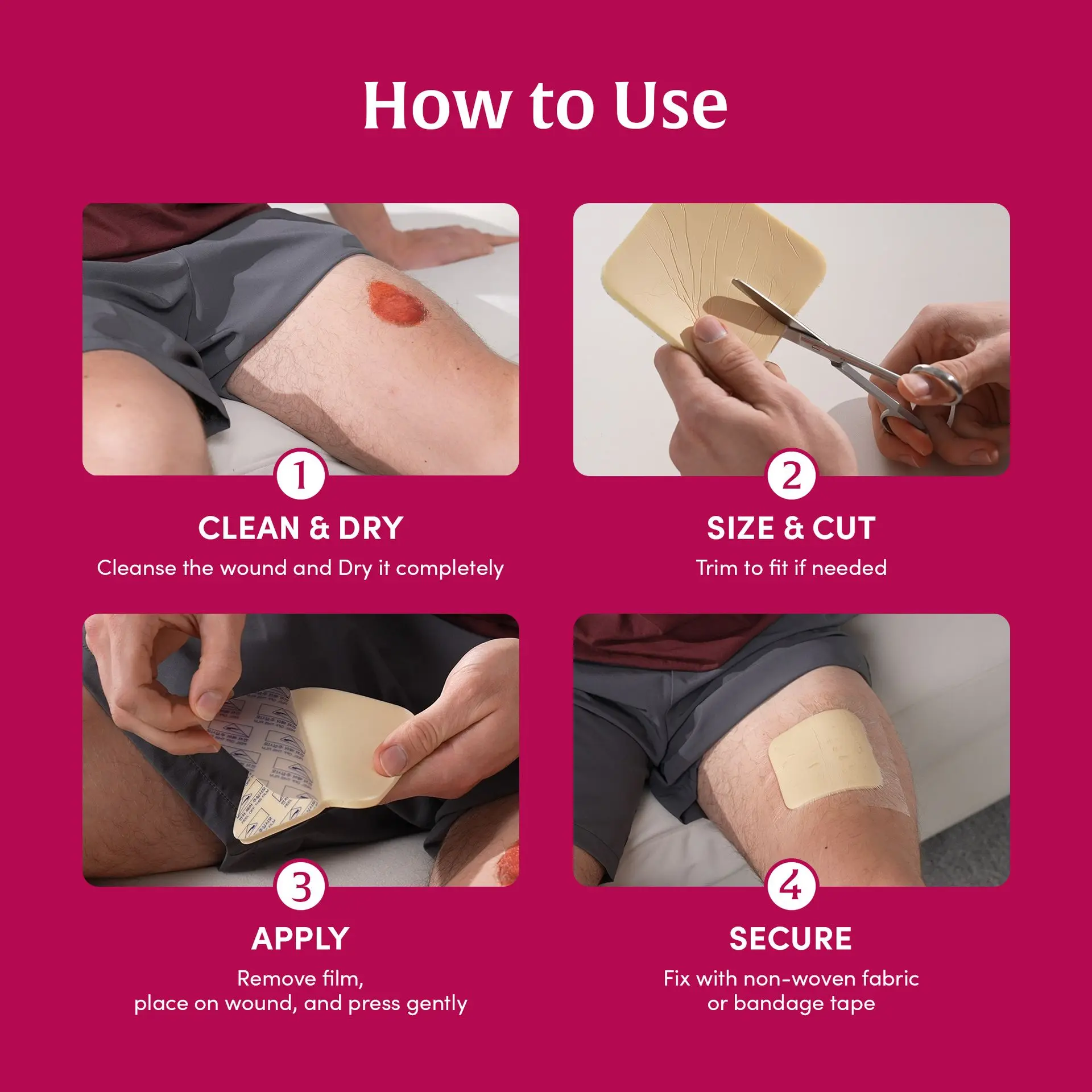 Medifoam Self-Adhesive Hydrocolloid Wound Dressing Pads - Image 15