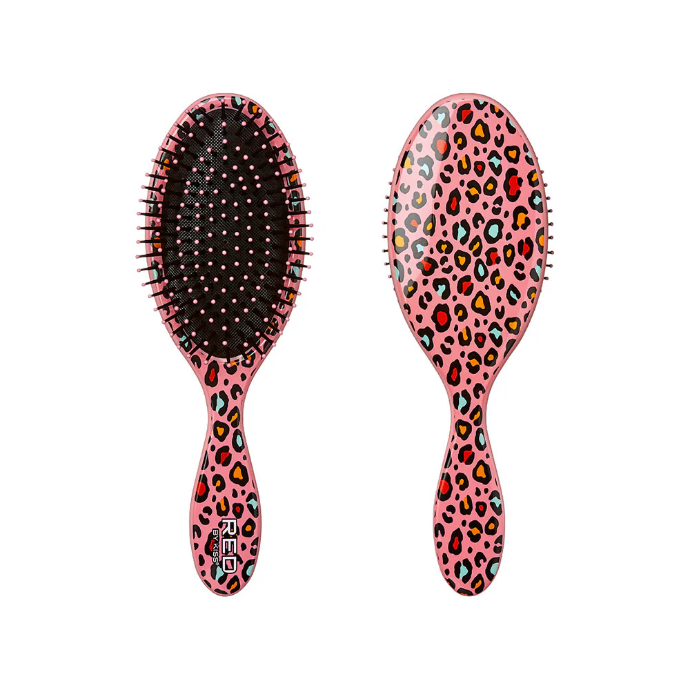 RED by KISS Oval Designed Brush - Pink Leopard