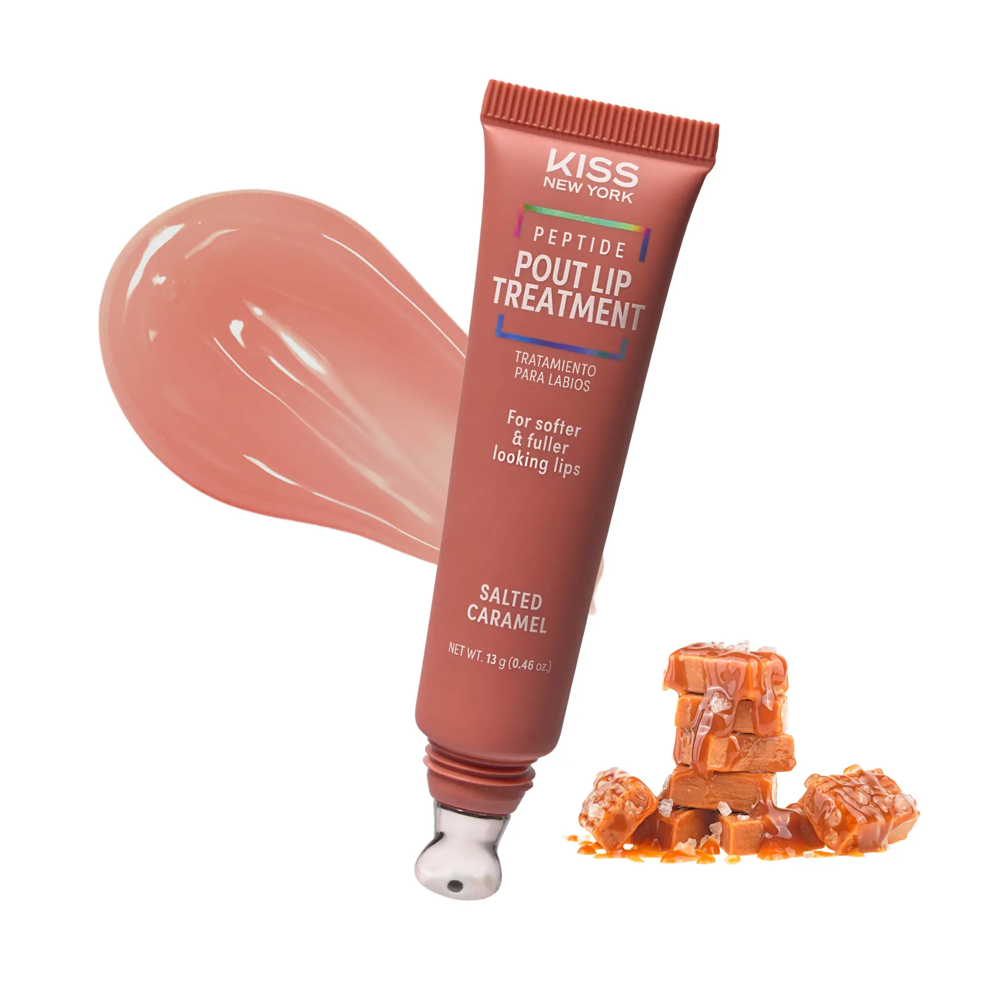 KISS NEW YORK Peptide Pout Lip Treatment β Hydrating Gloss with Cooling Metal Tip - Image 4