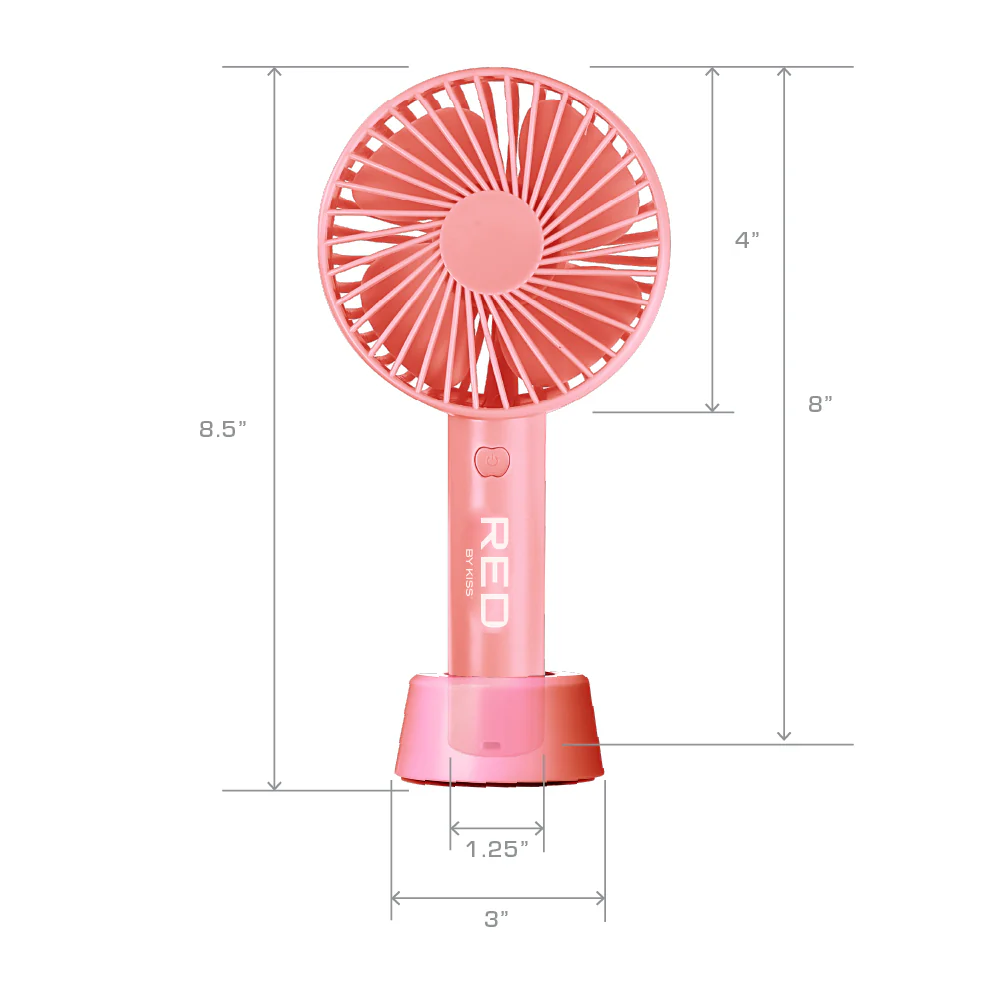 RED by KISS Portable Handheld Rechargeable Beauty Fan - Image 19