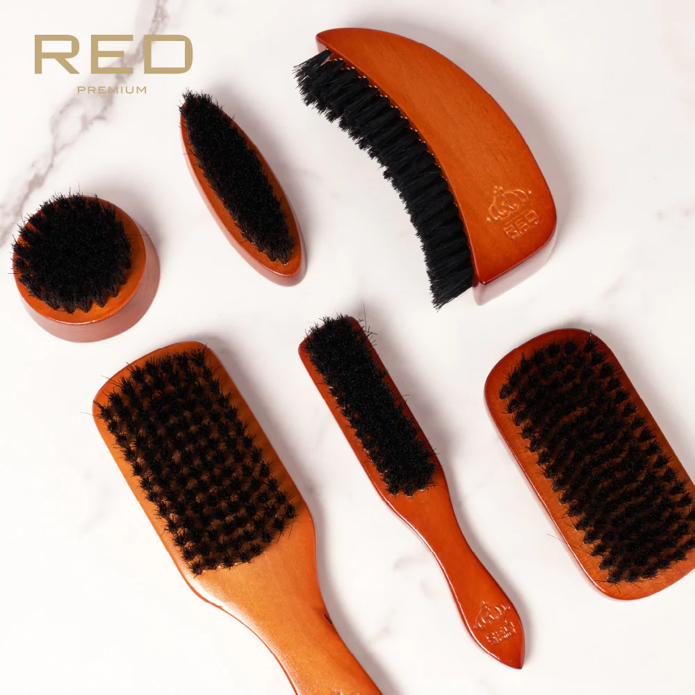 RED by KISS Premium Beard Medium Soft Military Brush - Image 5