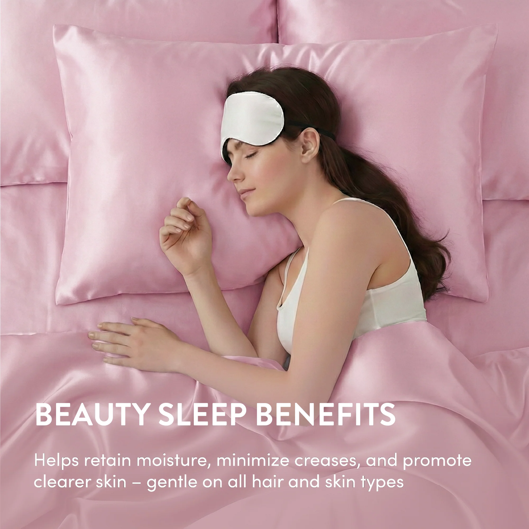 Mavié Premium Satin Pillowcase for Hair & Skin – Slip-Free Secure Fit Travel Pillow Cover, Cooling & Anti-Frizz Beauty Sleep - Image 57