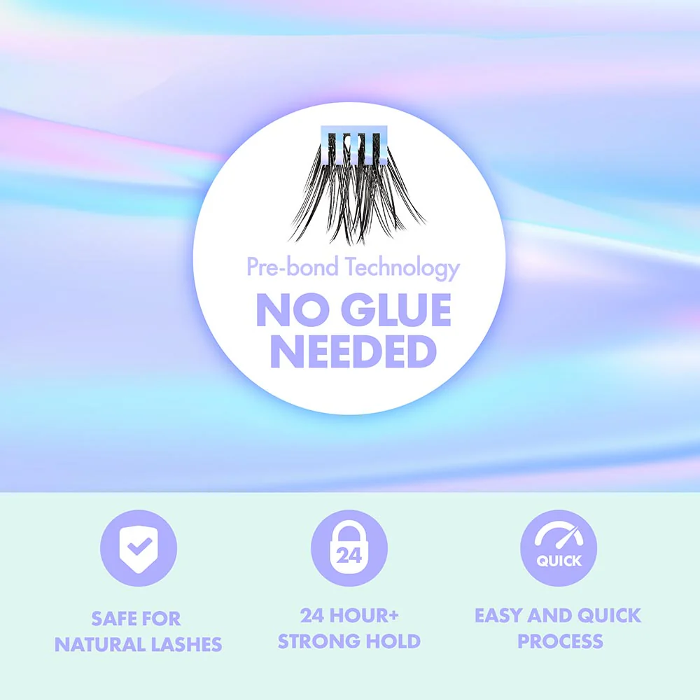 i-ENVY Press & Go All-In-One Lash Kit - Self-Adhesive, No Glue False Eyelash Clusters, 1-Step Press-On Application, Damage-Free & No Residue - Image 5