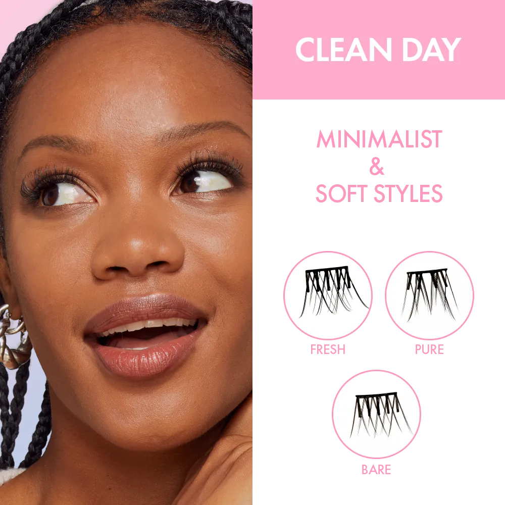 I-ENVY Press & Go Press-On Pre-Glued Lash Clusters - Clean Day - Image 18