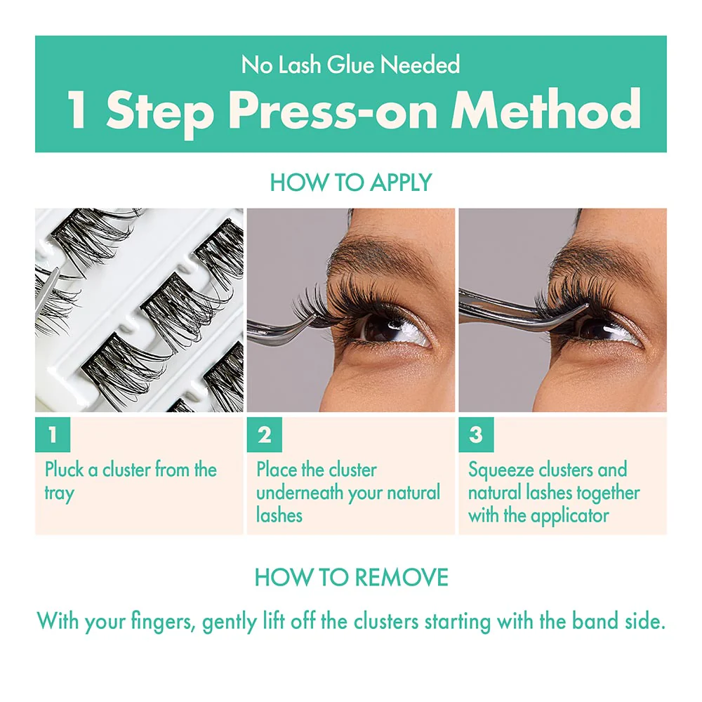 I-ENVY Press & Go Press-On Pre-Glued Lash Clusters - Glam Day - Image 11